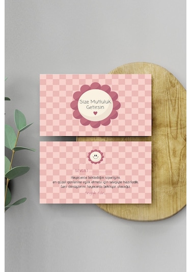 Çift Yön Kargo Paketleme Teşekkür Kartı Thank You Cart Pytktskk34