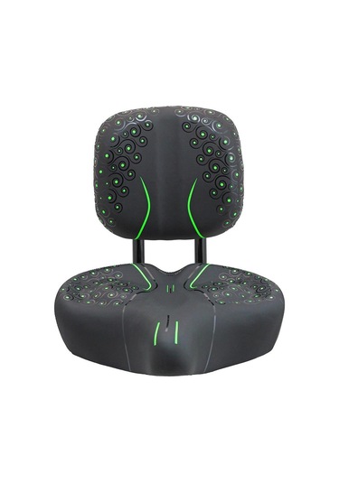 Elektrikli Bisiklet Sele Geniş Sırt Dayamalı Siyah - Yeşil