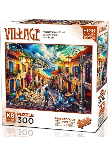 Ks Games 300 Parça Bir Akdeniz Sokağı Puzzle/yapboz - 19260 - Serhat Filiz