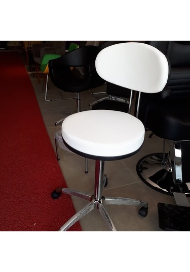 Kuaför Uzman Tabure Beyaz