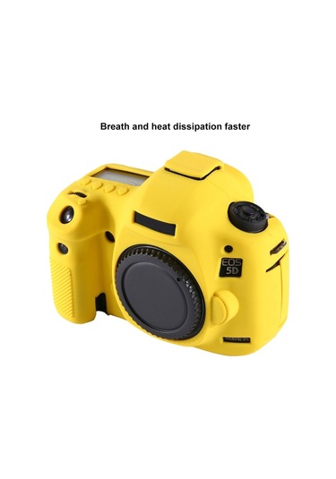 Sones Canon Eos 5d Mark Iıı / 5d3 İçin Puluz Yumuşak Silikon Koruyucu Kılıf Sarı