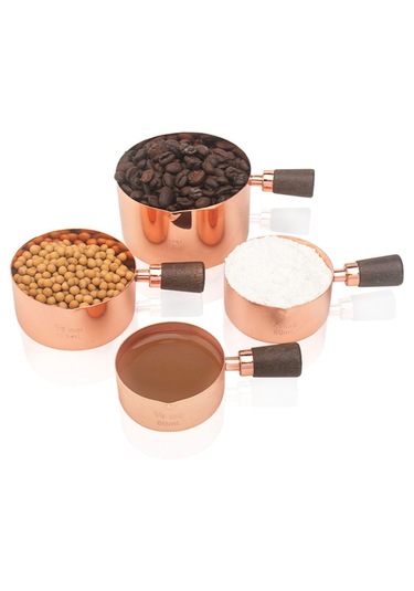 Homyl Paslanmaz Çelik Ölçme Kabı Çok Amaçlı Süt Evine 250-ml Bakır