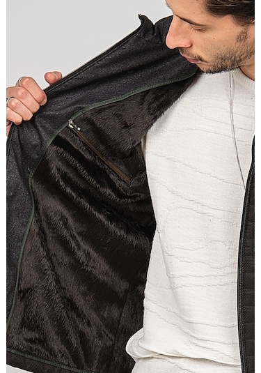 Daynax Erkek Içi Kürklü Cep Detaylı Yelek 492908 Siyah Siyah