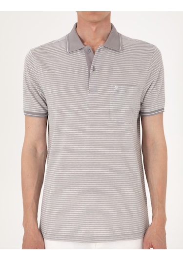 Pierre Cardin Erkek Gri Tişört 50307848-vr024 Gri