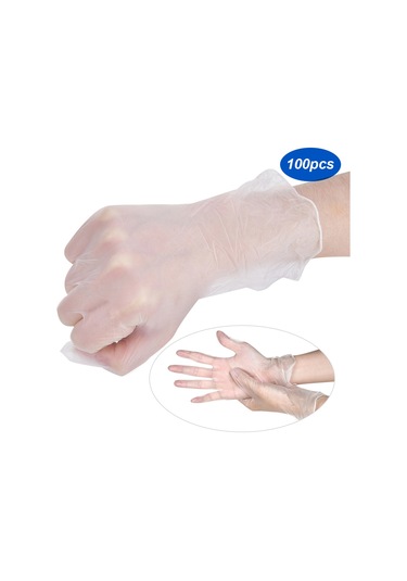 Günlük İşler İçin 50 Çift Tek Kullanımlık Pvc Eldiven Şeffaf Güvenli Tek Kullanımlık Xl