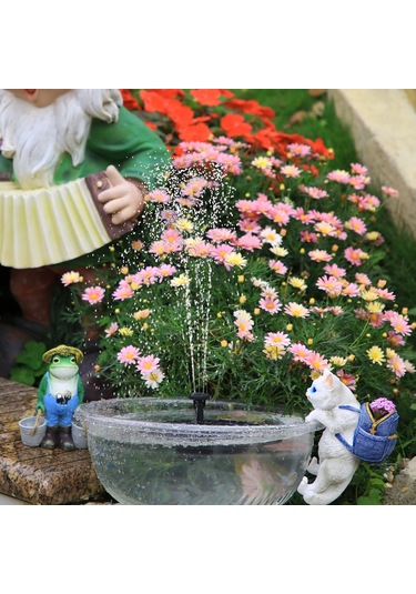 Ximistore9 Güneş Enerjili Yüzen Bahçe Çeşmesi - 13cm Daire Şeklinde, Dış Mekan Kuş Banyosu Ve Su Fıskiyesi