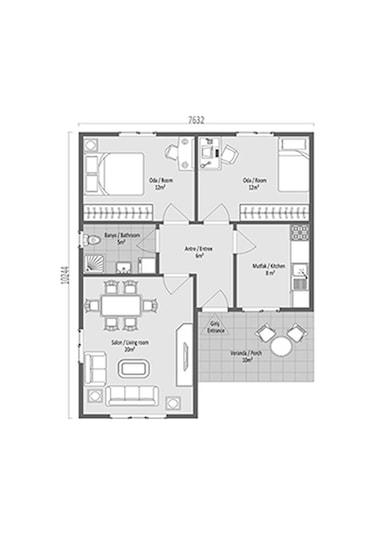 Prefabrik Ev Yayla 73M²