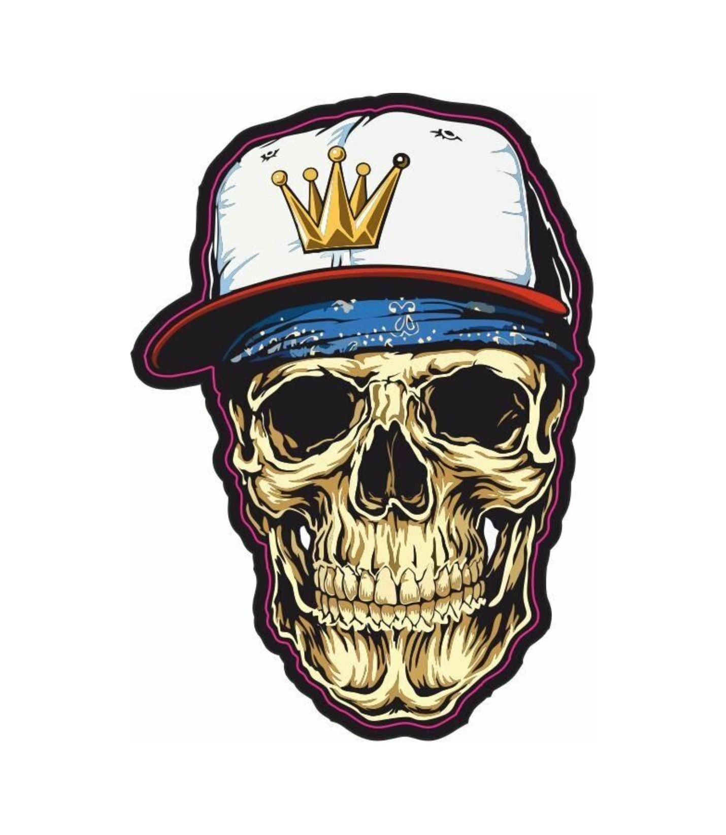 Kabartmalı Kuru Kafa Motor Ve Oto Sticker 10x7 Cm Ölçüsünde