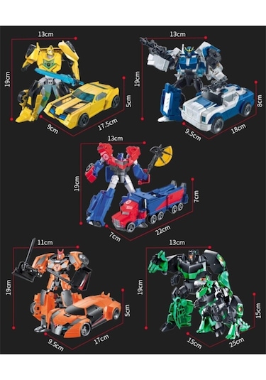 Oyuncak Robota Dönüşebilen Transformers Araba Metal Gövde Optimus Prime Bumblebee Grimlock Otobot