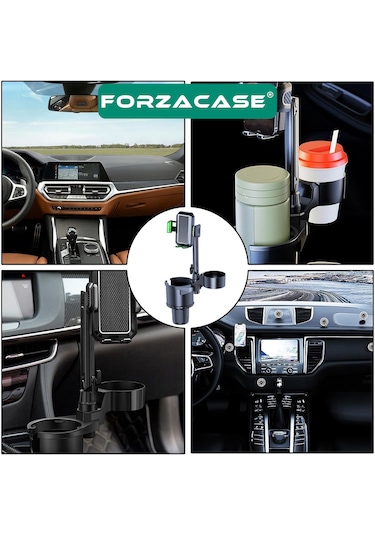 Forzacase Araç İçi Bardaklıktan Telefon Ve Bardak Tutucu Fc1087