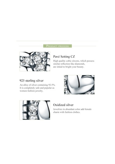 S925 Ayar Gümüş Parlatıcı Kalbim Boncuk Dıy Bilezik Kolye Aksesuarları Çok Renkli