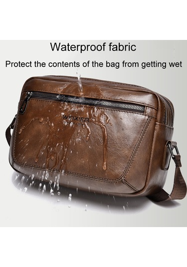 Sones Weıxıer D523 Erkek Büyük Kapasiteli Çapraz Askılı Tek Omuz Çantası Rahat Pu Haberci Çantası Siyah