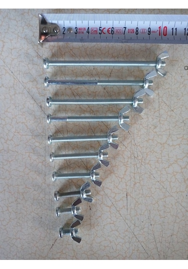 10 Adet Kelebek Somunlu M5X70 Civata