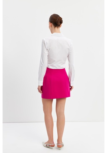 Stella Pulvis Pembe Krep Mini Etek Pembe