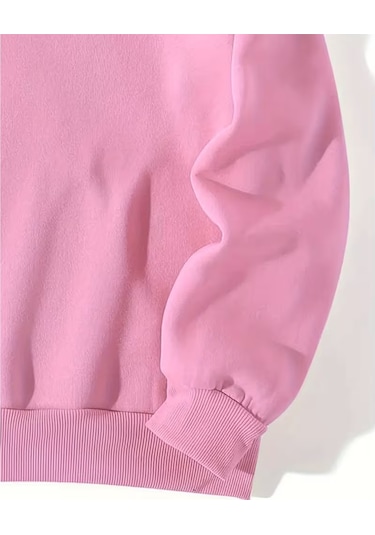 Nevermind Sevgili Kombin Hoodie Çift Sweatshirt Çiftlere Özel Ayıcık Bask Pembe