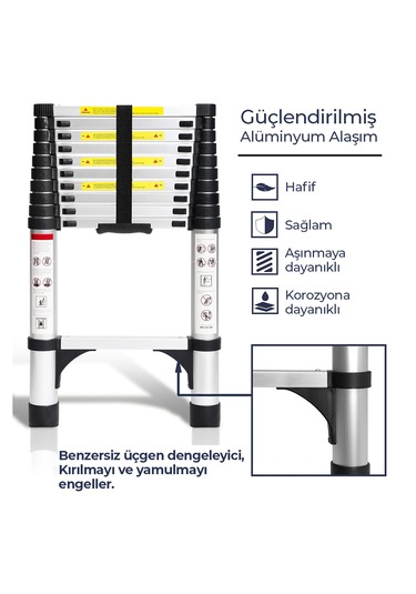 Robo Paslanmaz Çelik Katlanır Merdiven 5.9 Metre 1 Adet
