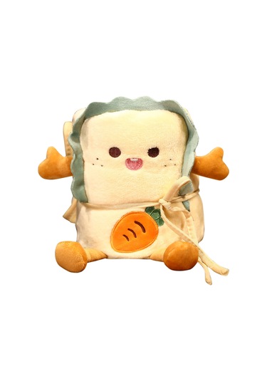 Xiyyadms Turuncu Havuç Desenli Yumuşak Fleece Koltuk Battaniyesi - Katlanabilir Ofis/ev İçin Isıtıcı Yataş Battaniye 115x170cm Turuncu