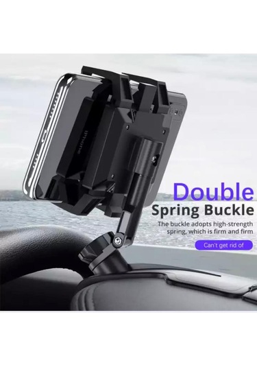 Araç İçi Telefon Tutucu Multifonksiyonel Numaratörlü Klipsli Tutucu