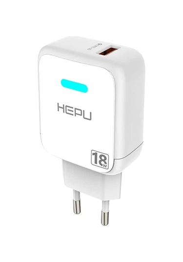 HEPU HP618L QC3.0 18W Seyahat Şarj Aleti USB-Lightning Kablo Set