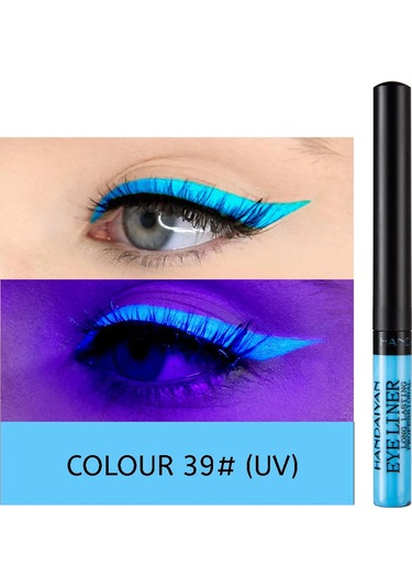 Uv Işık Neon Eyeliner Kalem Gözler Makyaj Kırmızı Su Geçirmez Sıvı Renkli Göz 39 No Box 01