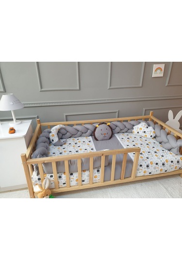 Montessori Beşik Uyku Seti - Örgü Kenar Koruma