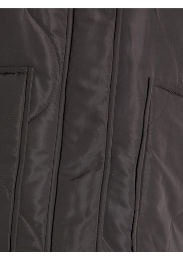 Kadin Dik Yaka Kapitone Ceket - Serena - 12278850 Bracken