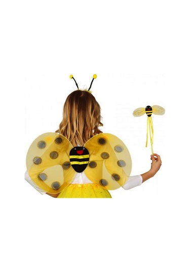 Kanat Set Arı Kostümü Lüks Taç-kanat-asa Set Kız Ve Erkek Kostümü