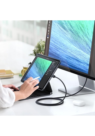 Thunderbolt 4 To Usb 4 Apple Uyumlu MacBook 240watt Hızlı Şarj 6k Görüntü Akta