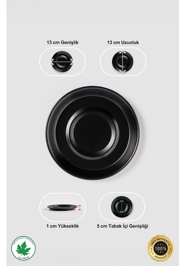 Lin Metal 12 li Metal Çay Tabağı