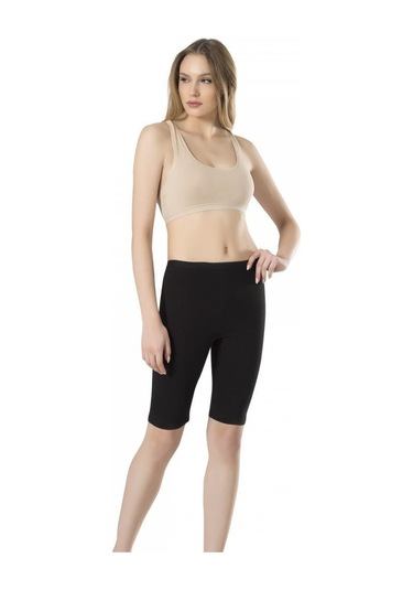 Fabony Bayan Modal Diz Üstü Kısa Tayt 1050 Siyah