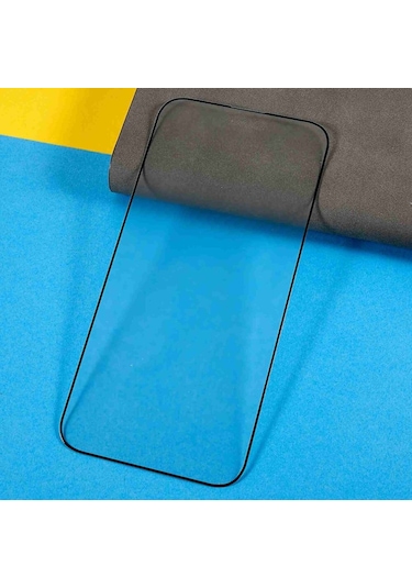 İphone 16e Uyumlu Anti Static Toz Tutmayan Çerçeveli Temperli Ekran Koruyucu Cam