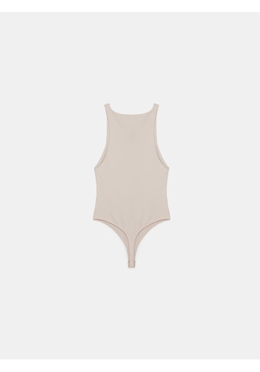 Dilvin 32836 Halter Yaka Bodysuit-taş