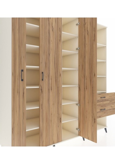 Kronos Dolap 16 Raflı 2 Çekmeceli 3 Kapaklı 220x59x243 Aytaşı-çam/çam Atlas Çam/atlas Çam