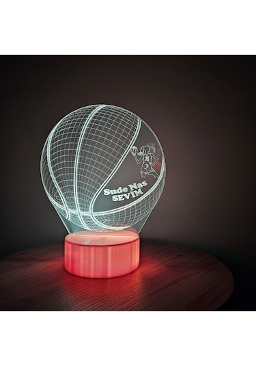Jetjest Kişiye Özel Basketbol Temalı 3d Rgb Led Lamba