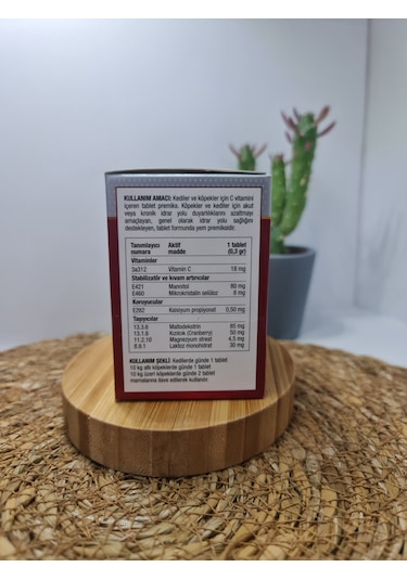 Animari Renamar 40 Tablet Evcil Hayvan Vitamin C With Cronberry