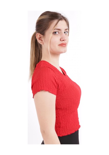 Busem S0010665-23y Kadın Bluz S0010665-R0766 Kırmızı