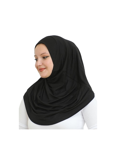 Hazır Giyim Türban Yumuşak Başörtü Şal - Siyah Siyah