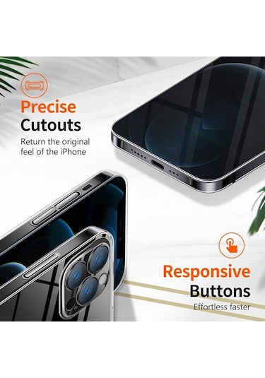 iPhone Uyumlu 14 Kilif Sararmayan Ince Seffaf Sert Pc White Kapak 557050847