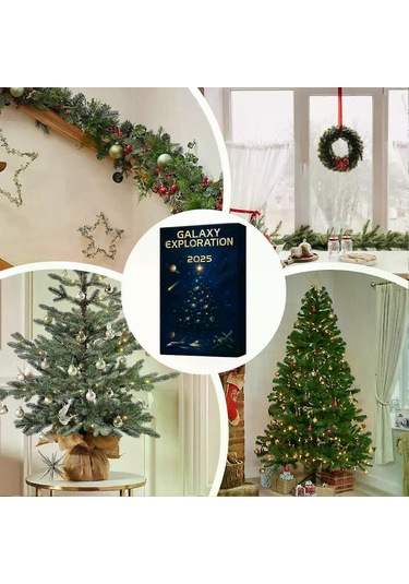 2025 Galaksi Keşif Advent Takvimi 2d Düz Akrilik Uzay Advent Oyuncağı Çocuk Genç Öğrenciler İçin 24 Günlük Noel Geri Sayım Takvimi