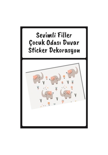 Sevimli Filler Çocuk Odası Duvar Sticker Dekorasyon