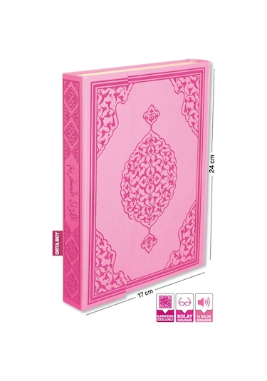 Kuranı Kerim Bilgisayar Hatlı Pembe Renk Orta Boy - Merve Yayınları