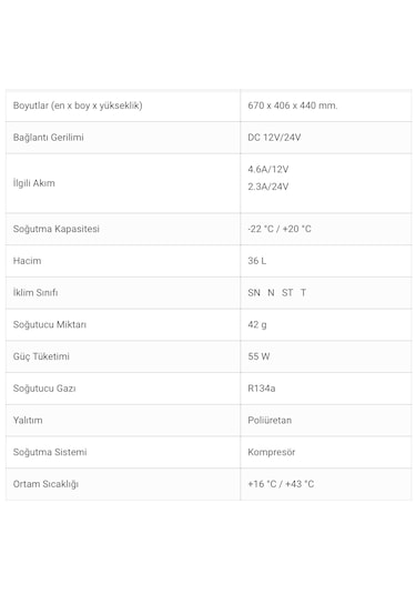 Genos Çift Kapaklı Araç Buzdolabı 35 L