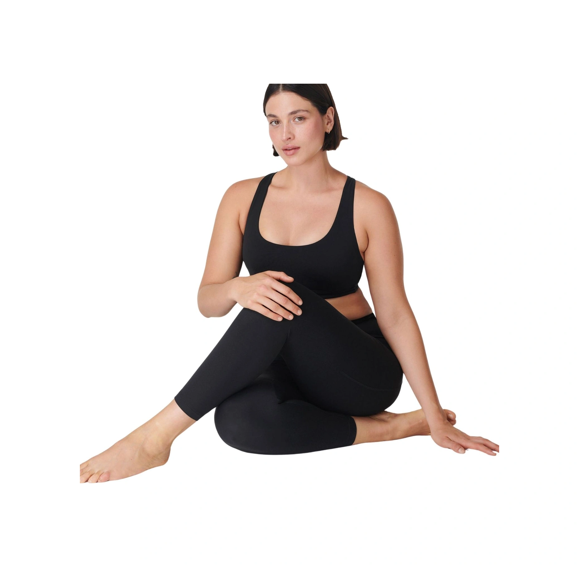 Sweaty Betty Sweaty Betty Super Soft 7/8 Yoga Kadın Kırmızı Yoga Tayt Blk SiYAH