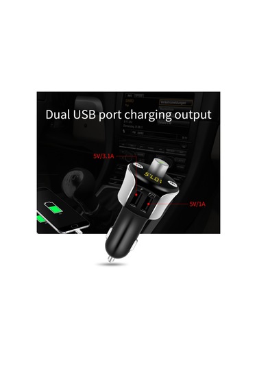 Bc05 Çift Usb Şarj Bluetooth Fm Verici Mp3 Çalar Araç Kiti, Eller Serbest Arama Ve Tf Kart Ve U Disk Desteği