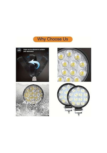 Xuweiwei 42w 4 Adet Led Çalışma Işık Çubuğu 12v Yüksek Parlaklık Neon Kiti Evrensel Uyum Araç Için