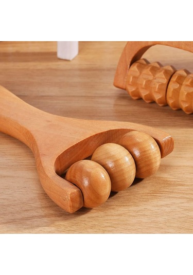 Ahşap Masaj Silindiri Tetik Nokta Silindiri Ağrıyan Kaslar Vücut Masaj Aleti Yüz Boyun Ayaklar Baldır Bacaklar Kollar Doku Rahatlaması Çok Renkli