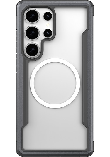 Galaxy S25 Ultra Kılıf Magsafe Uyumlu Airbagli Raptic Shield Serisi Şeffaf Yüzey Kapak Siyah
