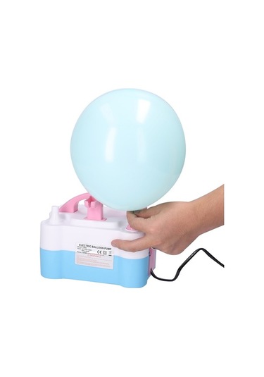 Supermarket1 Ev Ve Parti Kullanımı İçin 600w Hızlı Balon Şişirici, 2 Ağızlı Pompa, 220v, Pembe-beyaz, Eu Standartı