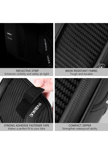 Jeemson Dayanıklı Polyester Bisiklet Sele Çantası - Reflektif Şeritli, Kompakt Ve Güvenli Yolculuk İçin Siyah