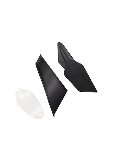 Jeehugo Honda Suzuki Yamaha川崎宝马摩托abs动态定风翼 黑色一对装 101x45x68mm 55g